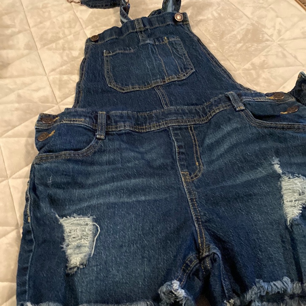Cat & Jack Denim Overall Shorts
